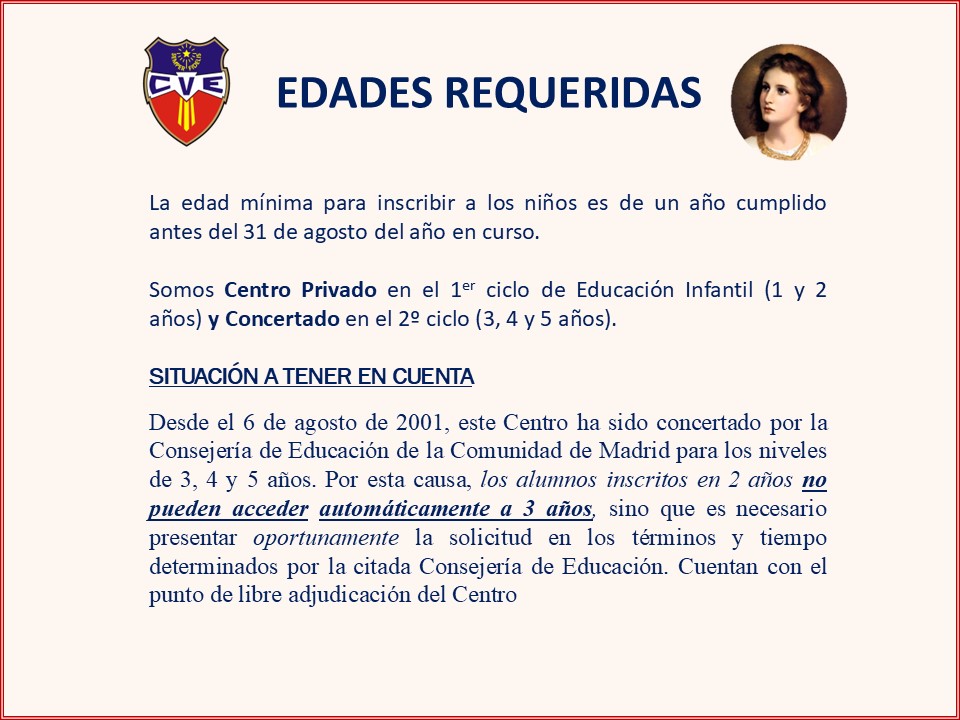 EDADES REQUERIDAS