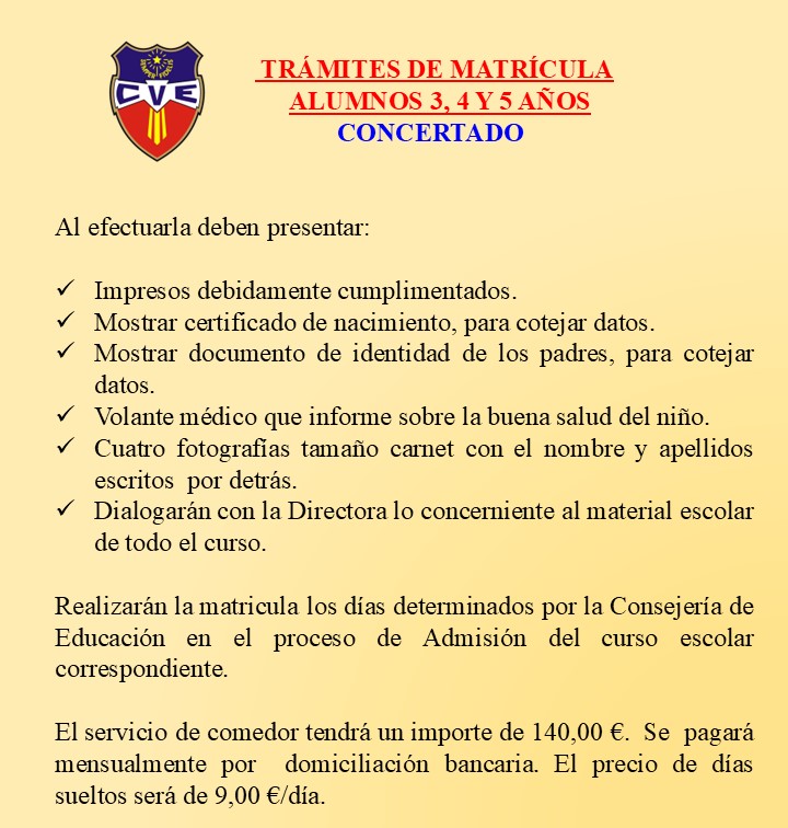 TRÁMITES DE MATRÍCULA 3, 4, 5 años